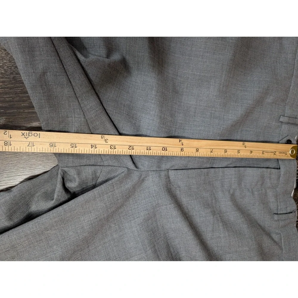 Lands' End Dress Pants Mens 42 Gray Traditional Fit Wool Lined Slacks Business‎